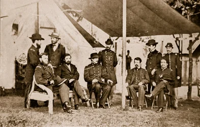 Generäle Grant, Badeau, Rawlins, Comstock und Porter, und Oberste Duff, F. D. Dent, Robinett und Parker, 1861-65
